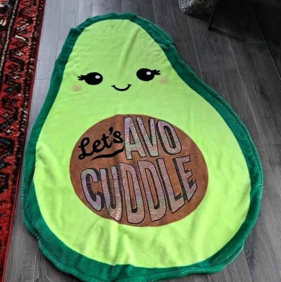 𝅺JUSTICE LET'S AVO CUDDLE fleece snuggle throw sleep sack Avocado Teens Tweens - Picture 9 of 10